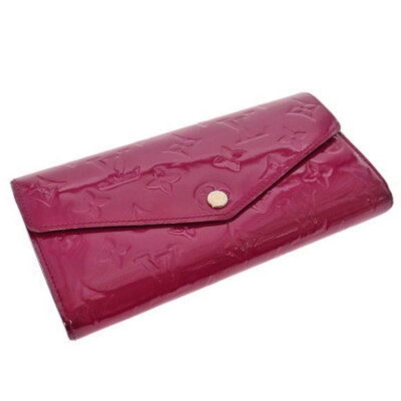 Louis Vuitton Portefeuille Sarah Long Wallet Vernis Patent Magenta Pink - Picture 1 of 6